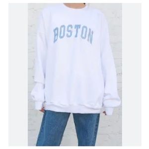 brandy melville boston crewneck !